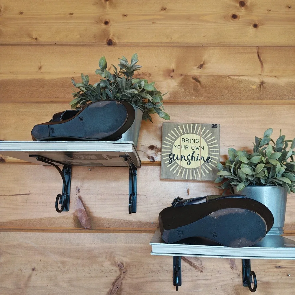 Sbicca Vintage Collection Wooden Wedge Platform Sandals Boho Black Leather Sz 38